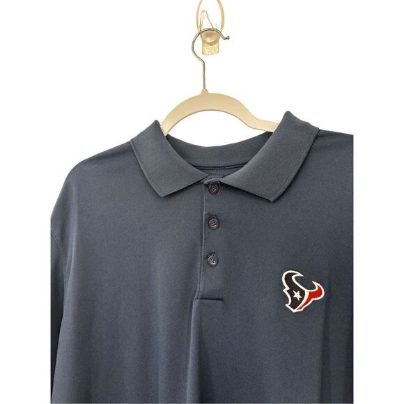 Houston Texans Polo Shirt Antigua Men's Large Blue Short Sleeve - Picture 13 of 14
